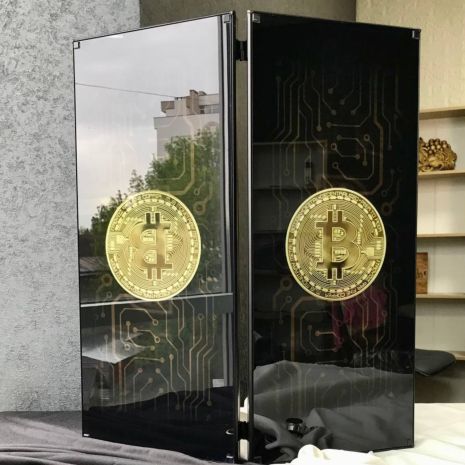 Нарды стеклянные Bitcoin фишки из латуни (серебряные и золотые) 61×27×5см Нарды стеклянные Bitcoin фишки из латуни (серебряные и золотые) 61×27×5см