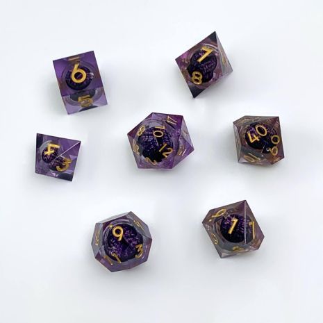 Набір кубиків DnD з ефектом "око дракона" 7шт