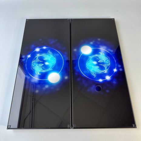 Нарди скляні зі знаком зодіаку Риби розміром 61×27×5см