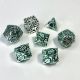 Металлические кубики для ролевых игр D&D, бирюзовые (7 шт.)