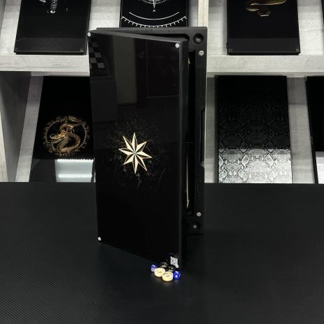 Нарди скляні з деревом Зірка 50×24×6см