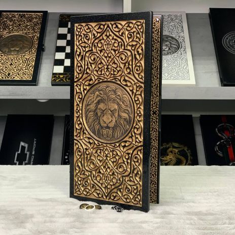 Нарды из черного мрамора 47×23см