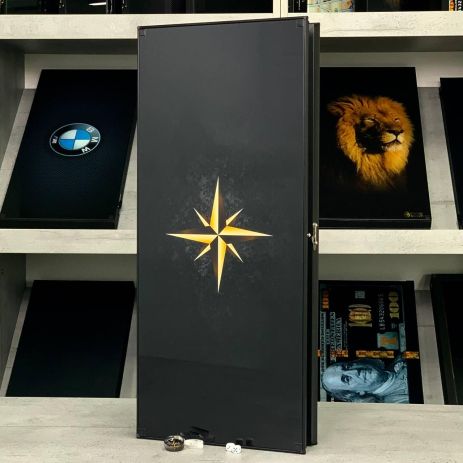 Нарди скляні - короткі нарди та довгі нарди Зірка 61×27×5 см Нарди скляні - короткі нарди та довгі нарди Зірка 61×27×5 см