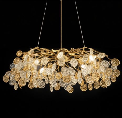 Подвесная люстра WM-7002 500-G9*6-52 золотая Подвесная люстра WM-7002 500-G9*6-52 золотая