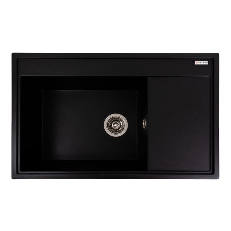 Мийка для кухні гранітна VALESO AZURIT 7950 матова Чорний металік