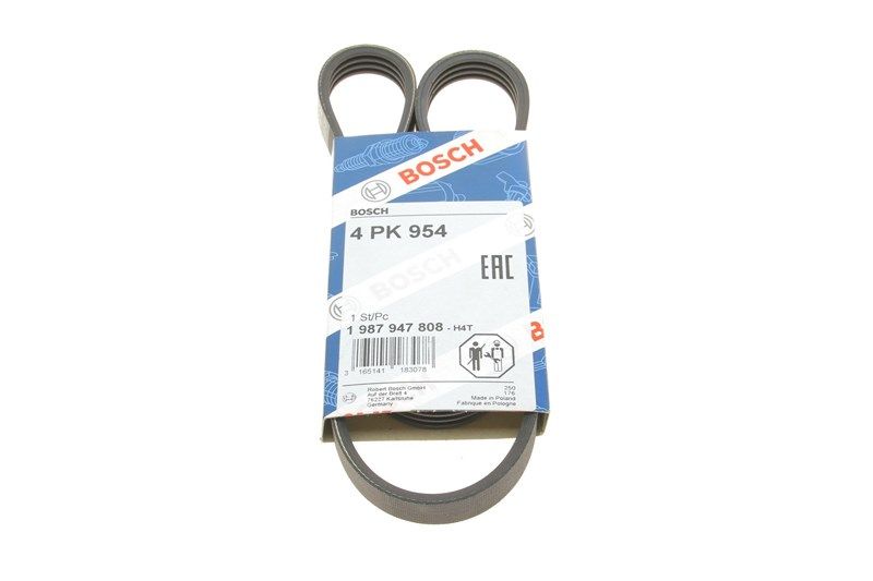 Ремень поликлиновый 4PK954 SUBARU, SKODA, PEUGEOT, DAEWOO 96603461, SUZUKI 1752152E00000, BOSCH (1987947808) Ремень поликлиновый 4PK954 SUBARU, SKODA, PEUGEOT, DAEWOO 96603461, SUZUKI 1752152E00000, BOSCH (1987947808)