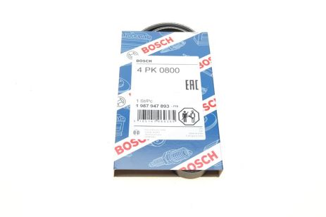 Ремінь полікліновий 4PK800 LOGAN II 1, SUBARU, TOYOTA 9091602670, SUZUKI 1752161A10000, BOSCH (1987947893) Ремінь полікліновий 4PK800 LOGAN II 1, SUBARU, TOYOTA 9091602670, SUZUKI 1752161A10000, BOSCH (1987947893)