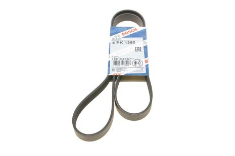 Ремень поликлиновый 6PK1380 OPEL 1340260, BOSCH (1987945732)