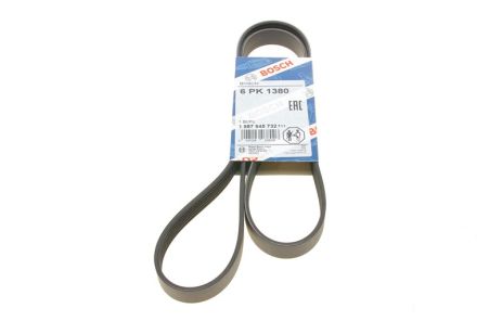 Ремень поликлиновый 6PK1380 OPEL 1340260, BOSCH (1987945732) Ремень поликлиновый 6PK1380 OPEL 1340260, BOSCH (1987945732)