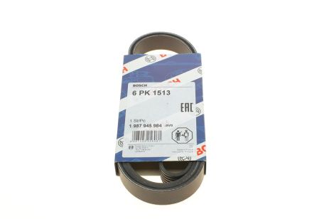 Ремень поликлиновый 6PK1513 MITSUBISHI L200, KIA, HYUNDAI 2521227000, MITSUBISHI 1340A094, BOSCH (1987945984)