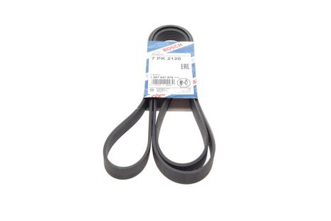 Ремень поликлиновый 7PK2120 RANGE ROVER II, AUDI LAND, LAND ROVER GROUP, TOYOTA 4-RUNNER, BOSCH (1987947579)