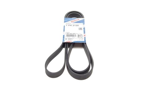 Ремень поликлиновый 7PK2120 RANGE ROVER II, AUDI LAND, LAND ROVER GROUP, TOYOTA 4-RUNNER, BOSCH (1987947579)