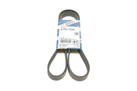 Ремень поликлиновый 6PK1340 AUDI, CHRYSLER, CITROEN, BOSCH (1987948316)