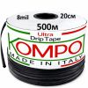 Стрічка 500м з кроком 20см KOMPO (Італія) Емітерна стрічка крапельного поливу з кроком через 20 см крапельний полив 500 метрів