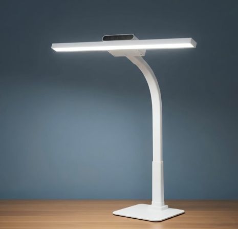 Перезаряжаемая настольная лампа с гибким LED, VALESO 2002, белая