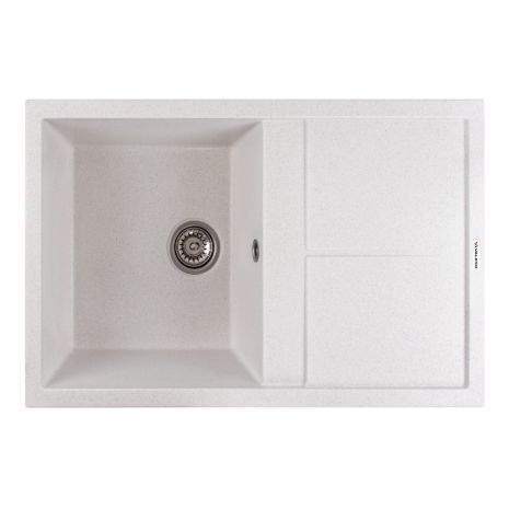 Кухонная мойка из гранита VALESO SELENA 7950 - матовая белая с точками