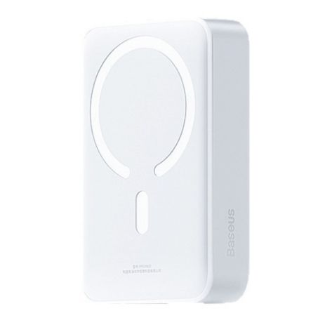 Power Bank Baseus магнітний 20000 mAh, бездротова зарядка 15W, PD 20W (USB-C) White
