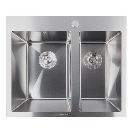 60*50 Мийка нержавійка Valeso Handmade (велика/мала чаша, 3,0/0,8) 60*50 Мийка нержавійка Valeso Handmade (велика/мала чаша, 3,0/0,8)