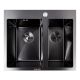 Мойка PVD черная Valeso Handmade 60*50 (большая/малая чаша, 3,0/0,8)