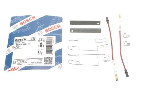 Монтажний к-кт гальмівних колодок A0004200402 MERCEDES-BENZ V, CDI 2, MERCEDES-BENZ V-CLASS, BOSCH (1987474320
