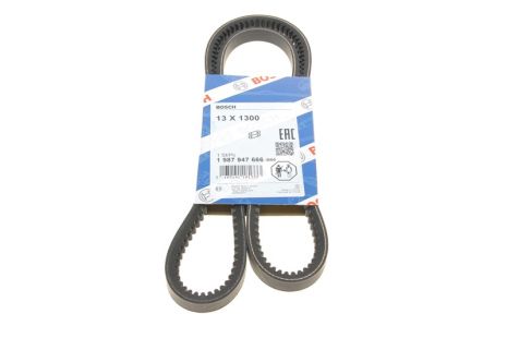 Ремень клиновый 13x1300 TOYOTA, RENAULT, MERCEDESBENZ TOYOTA, VOLKSWAGEN 51968206086, BOSCH (1987947666)