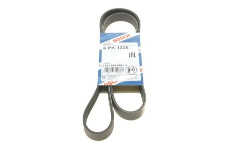 Ремень поликлиновый 6PK1325, SKODA, OPEL CORSA, FIAT ALFA, SEAT 046903137A, OPEL 55582037, BOSCH (1987946078)