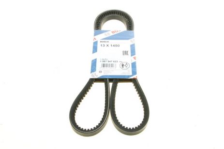 Ремень клиновый AVX 13X1450 OPEL, NISSAN, MAZDA, TOYOTA 9091602029, RENAULT 0000323586, BOSCH (1987947623)