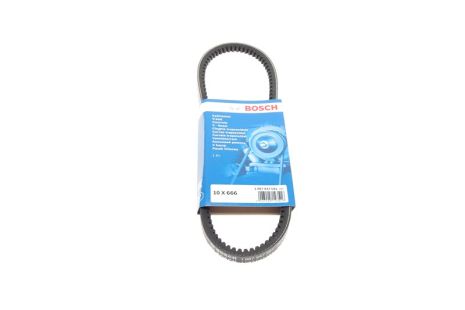 Ремінь клиновий 10x666 ISUZU MIDI, FORD, RENAULT, DACIA 96239407, ISUZU 94256977, BOSCH (1987947581)