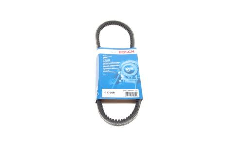 Ремінь клиновий 10x666 ISUZU MIDI, FORD, RENAULT, DACIA 96239407, ISUZU 94256977, BOSCH (1987947581)