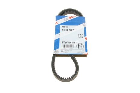 Ремень клиновый AVX 10X975 CAPRI II, VOLKSWAGEN 943097509, TOYOTA 9091602281, BOSCH (1987947611)