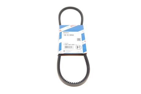 Ремінь клиновий AVX 10X850 CAPRI I, CAPRI II, TOYOTA 9091602040, SUZUKI 9497000180, BOSCH (1987947606)