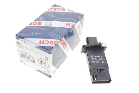 Витратомір повітря MULTIJET 2, VOLVO V70, FIAT ALFA, FIAT DUCATO, LAND ROVER MHK501040, BOSCH (0986280703)