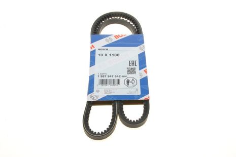 Ремень клиновый AVX 10X1100 CAPRI I, GALLOPER I, HYUNDAI 2521542020, PEUGEOT 575016, BOSCH (1987947642)