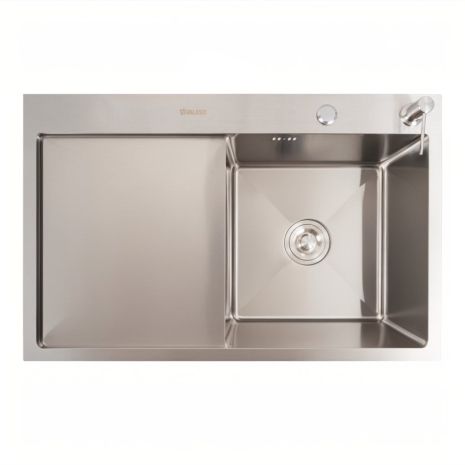 Кухонна мийка CM 78*50 R нержавійка VALESO Handmade (круглий сифон) (3,0/0,8)