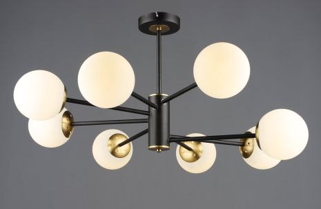 Підвісна люстра B N6650/8 Чорний+Мідь Підвісна люстра B N6650/8 Чорний+Мідь