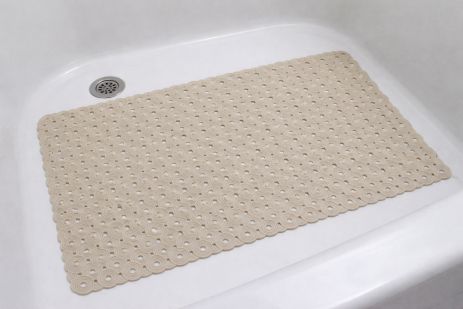 Килимок антиковзький у ванну на присосках 69*37 см 1806/beige Circle