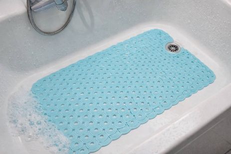 Протиковзкий килимок у ванну на присосках 69*37 см Circle 1806/blue
