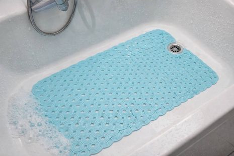 Протиковзкий килимок у ванну на присосках 69*37 см Circle 1806/blue