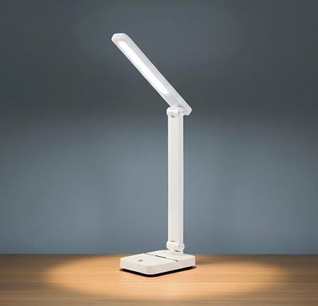 Настольный LED светильник VALESO, аккумуляторный, складной, полный спектр, белый 1949