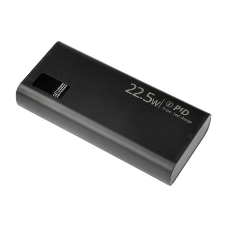 Корпус повербанка DIY Pro под пайку АКБ 2x1260110 до 20000mAh PD 22.5W Type-C, MicroUS, USB-A Black