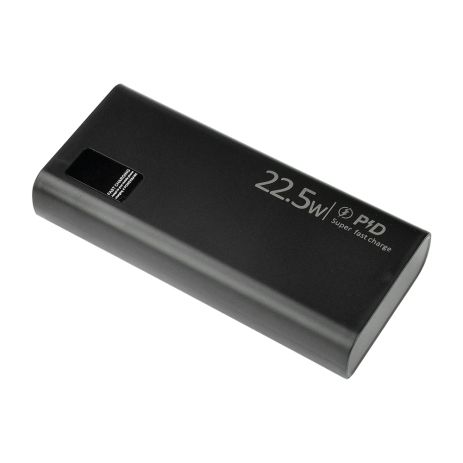 Корпус повербанка DIY Pro под пайку АКБ 2x1260110 до 20000mAh PD 22.5W Type-C, MicroUS, USB-A Black