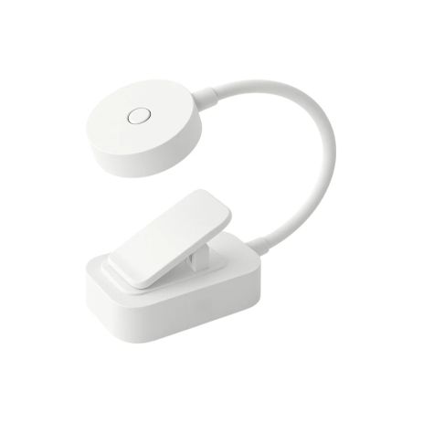 Настільна LED міні-лампа з прищіпкою для читання двоколірна бездротова 2XAAA White