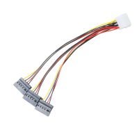 Перехідник адаптер IDE Molex 4Pin Male to SATAx3 Female Splitter Cable 1 to 3 Extend PC Computer Hard Disk Power