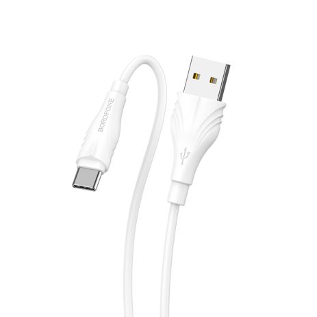 Кабель Borofone BX18 USB to Type-C 1m белый Кабель Borofone BX18 USB to Type-C 1m белый