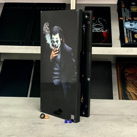 Нарди зі скла в деревяному каркасі Джокер 50х25см