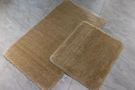 Набор ковриков для ванной и туалета Softmicro 60x100 50x60 см 07005 Сappuccino