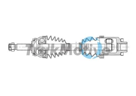 Приводной вал в сборе HYUNDAI MATRIX, TRAKMOTIVE (301616)