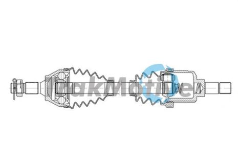 Приводной вал в сборе PEUGEOT 2008, CITROËN C3, TRAKMOTIVE (301598)