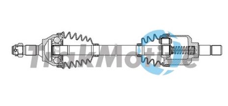Приводний вал у зборі CITROËN C-ELYSEE, PEUGEOT 301, TRAKMOTIVE (301879) - Надшвидкий