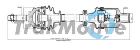 Приводной вал в сборе RENAULT CLIO, TRAKMOTIVE (301737)